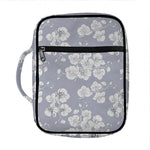 Drawing Orchid Pattern Print Front Pocket Bible Bag