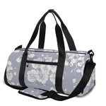Drawing Orchid Pattern Print Gym Bag