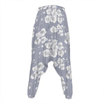 Drawing Orchid Pattern Print Hammer Pants