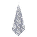 Drawing Orchid Pattern Print Hand Towel