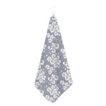 Drawing Orchid Pattern Print Hand Towel