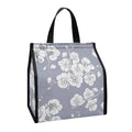 Drawing Orchid Pattern Print Insulated Lunch Tote