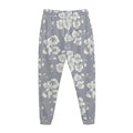 Drawing Orchid Pattern Print Jogger Pants