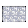 Drawing Orchid Pattern Print Kitchen Mat