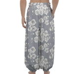 Drawing Orchid Pattern Print Lantern Pants