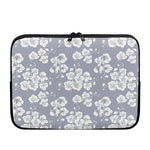 Drawing Orchid Pattern Print Laptop Sleeve