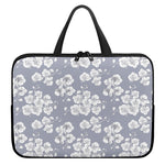 Drawing Orchid Pattern Print Laptop Sleeve With Handle