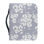 Drawing Orchid Pattern Print Leather Bible Cover