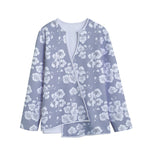Drawing Orchid Pattern Print Long Sleeve Short Coat