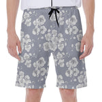 Drawing Orchid Pattern Print Men's Beach Shorts