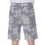 Drawing Orchid Pattern Print Men's Beach Shorts