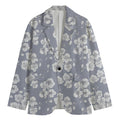 Drawing Orchid Pattern Print Men's Blazer