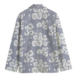 Drawing Orchid Pattern Print Men's Blazer