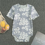 Drawing Orchid Pattern Print Men's Bodysuit