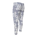 Drawing Orchid Pattern Print Men's Compression Pants