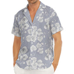 Drawing Orchid Pattern Print Men's Deep V-Neck Shirt