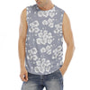 Drawing Orchid Pattern Print Men's Fitness Tank Top