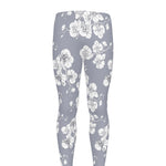 Drawing Orchid Pattern Print Men's leggings