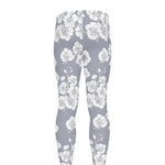 Drawing Orchid Pattern Print Men's leggings