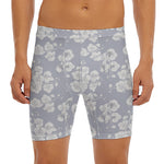 Drawing Orchid Pattern Print Men's Long Boxer Briefs