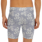 Drawing Orchid Pattern Print Men's Long Boxer Briefs