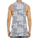 Drawing Orchid Pattern Print Men's Muscle Tank Top