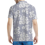 Drawing Orchid Pattern Print Men's Polo Shirt