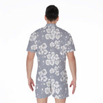 Drawing Orchid Pattern Print Men's Rompers