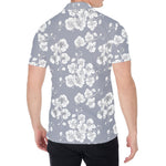 Drawing Orchid Pattern Print Men's Shirt