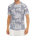 Drawing Orchid Pattern Print Men's Short Sleeve Rash Guard