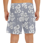 Drawing Orchid Pattern Print Men's Split Running Shorts