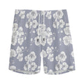 Drawing Orchid Pattern Print Men's Athletic Shorts