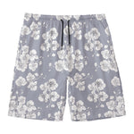Drawing Orchid Pattern Print Men's Swim Trunks