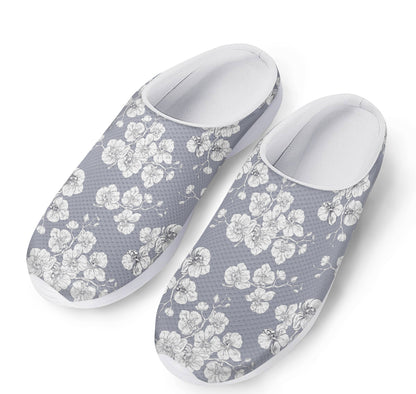 Drawing Orchid Pattern Print Mesh Casual Shoes