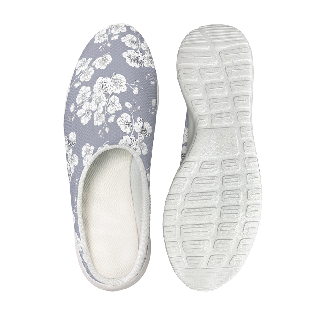 Drawing Orchid Pattern Print Mesh Casual Shoes
