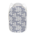 Drawing Orchid Pattern Print Mesh Laundry Hamper