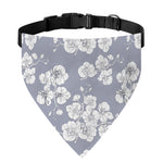 Drawing Orchid Pattern Print Over The Collar Dog Bandana
