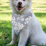 Drawing Orchid Pattern Print Over The Collar Dog Bandana