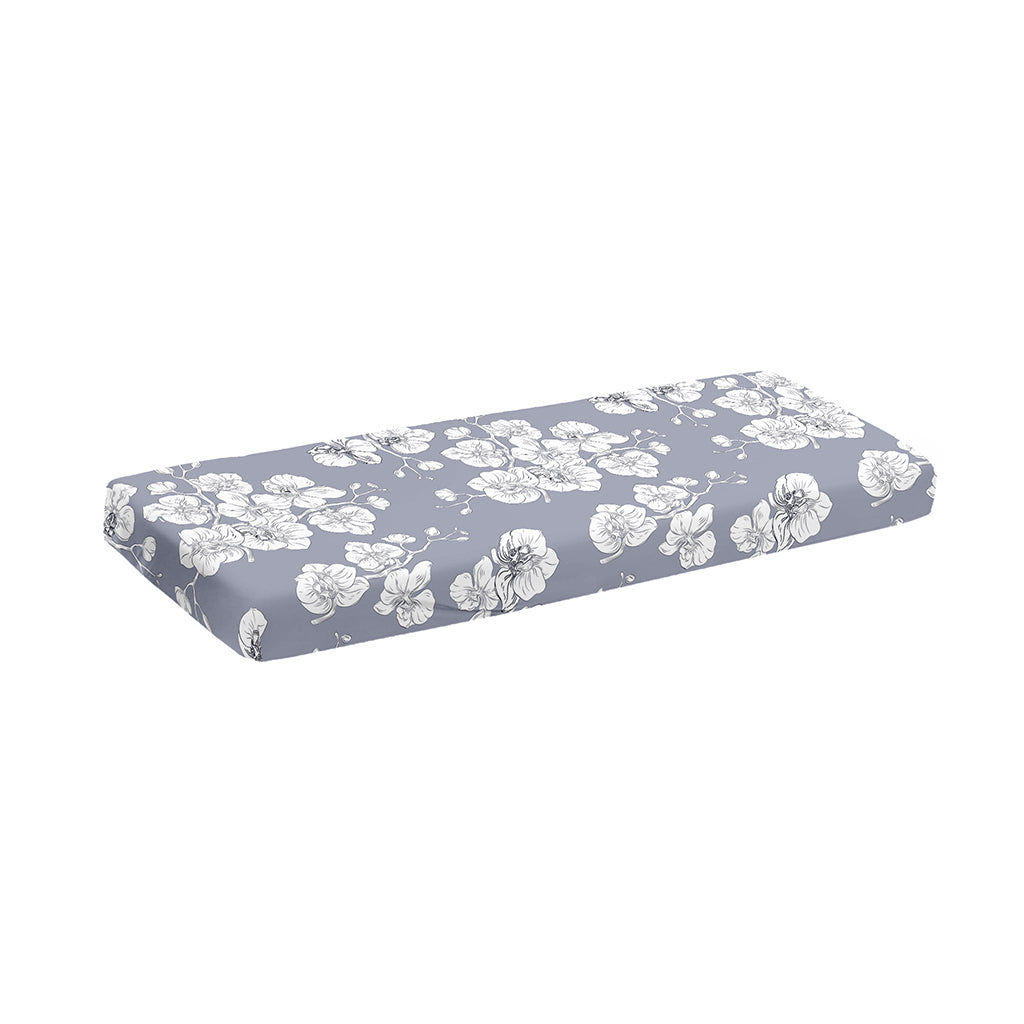 Drawing Orchid Pattern Print Piano Keyboard Cover