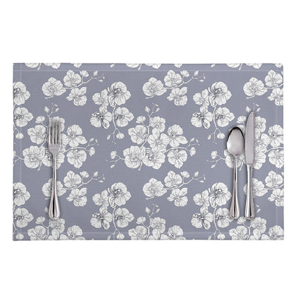 Drawing Orchid Pattern Print Placemat