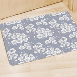 Drawing Orchid Pattern Print Polyester Doormat