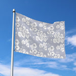 Drawing Orchid Pattern Print Polyester Flag