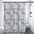 Drawing Orchid Pattern Print Premium Shower Curtain