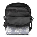 Drawing Orchid Pattern Print Rectangular Crossbody Bag