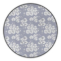 Drawing Orchid Pattern Print Round Floor Mat