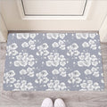 Drawing Orchid Pattern Print Rubber Doormat
