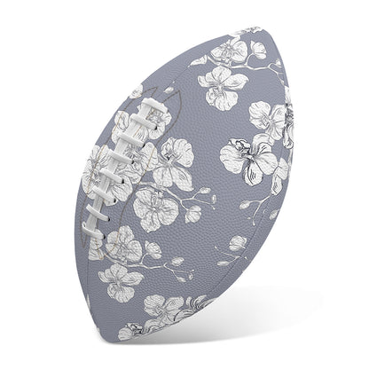 Drawing Orchid Pattern Print Rugby Ball