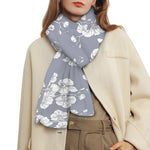 Drawing Orchid Pattern Print Scarf