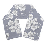 Drawing Orchid Pattern Print Scarf
