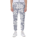 Drawing Orchid Pattern Print Scuba Joggers